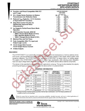 CY74FCT2541CTSOCE4 datasheet  